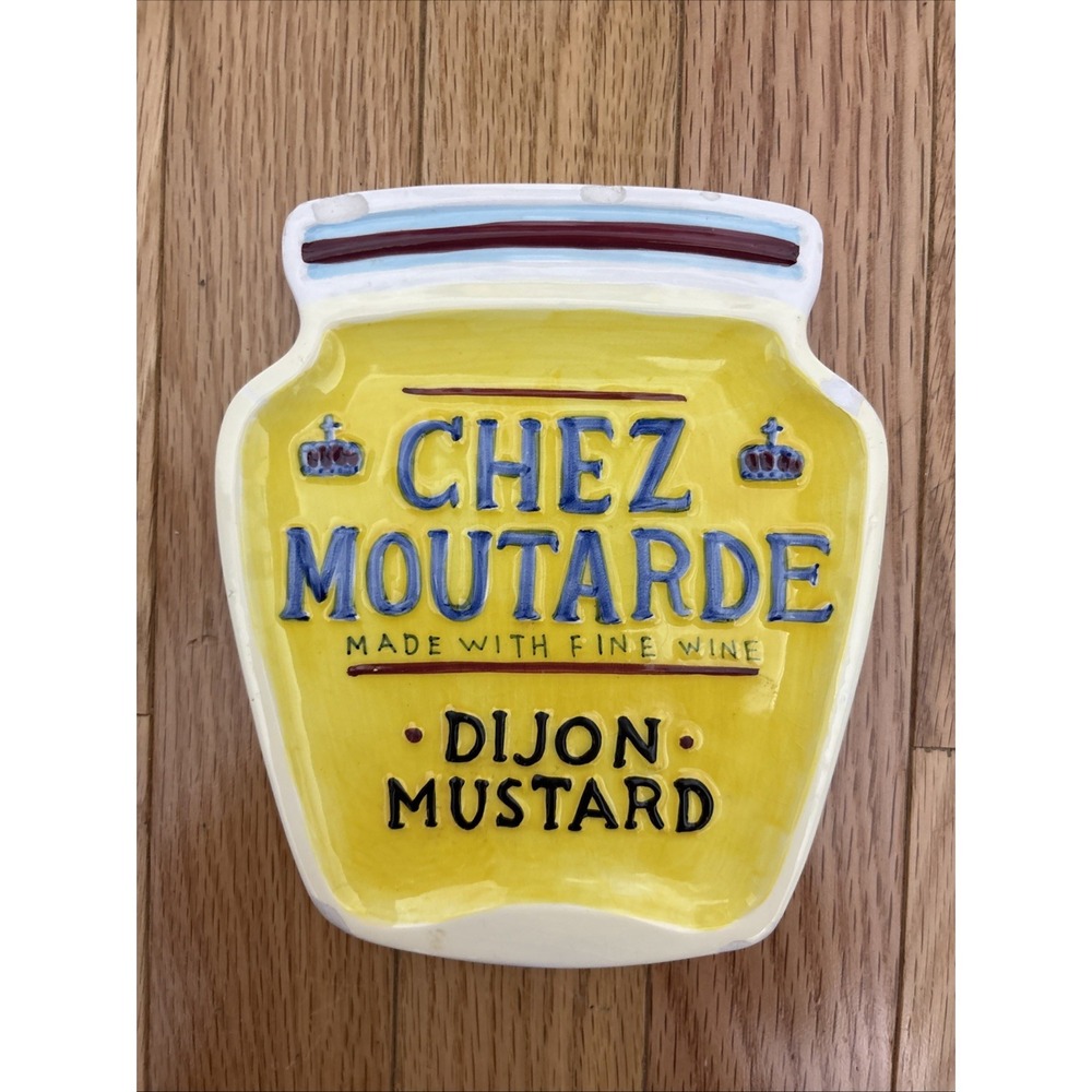 Vintage Boston Warehouse Chez Moutarde Decorative Ceramic Spoon Rest